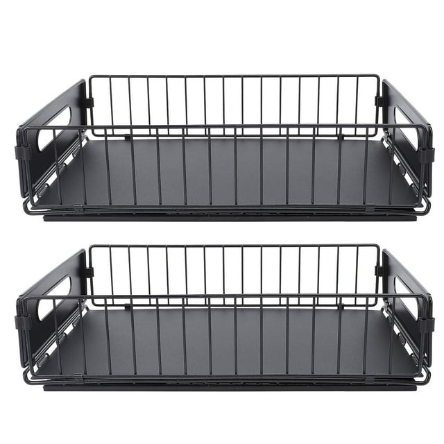 Organizador de Gabinete Extraíbles de 2 piezas, estante de especies Extra Flexibles de Metal para Cocina Debajo del Fregadero, Cajones Deslizables para Almacenamiento y
