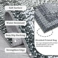 thumbnail image 5 of Nanan 8'x10' Braided Print Area Rug Non Slip Farmhouse Carpet, Washable Rug Non Shedding Stain Resistant Indoor Mats for Living Room Bedroom Nursery Office, Gray, 5 of 9