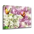 thumbnail image 2 of Póster de lienzo con diseño de mariposa y flores de primavera, decoración para dormitorio, paisaje deportivo, decoración para oficina, regalo, estilo marco, 16 x 24 pulgadas (40 x 60 cm), 2 of 8