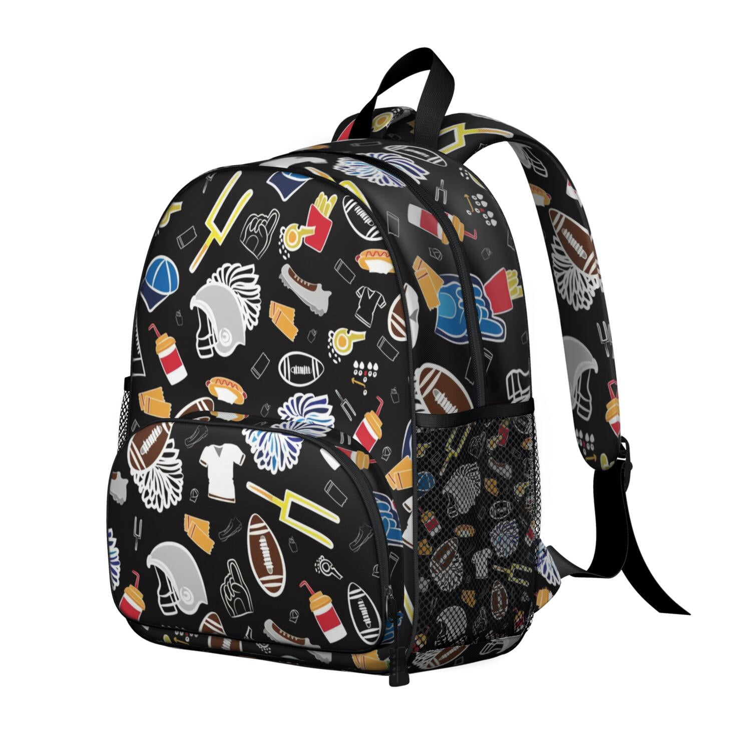 Breathable Padded Backpack for Kids - Spine-Friendly, Waterproof with Prints for Baseball and Basketball