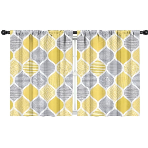Blackout Kids Curtains,Boho Bohemia Geometric Line Art Childrens Insulated Curtains Set Of 2,Bedroom Essentials,Toddler Room Decor 42"x54"(106x137cm)