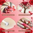 thumbnail image 3 of Pink Flamingo Happy Valentine's Day Banner Red Roses Romantic Design Heart Elements Gold Glitter for Couples Romantic Party Indoor Decoration Valentine's Celebration, 3 of 8