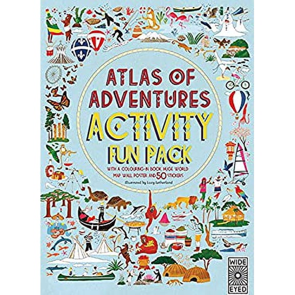 Pre-Owned Atlas of Adventures Activity Fun Pack : With a Coloring-In Book, Huge World Map Wall Poster, and 50 Stickers 9781847807335 Used