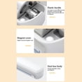 thumbnail image 4 of Inteprter Dispensador de envolturas de alimentos ABS, resistente al agua, a prueba de polvo, 12 ventosas, 2 vías, rebanador Manual de película Organizadores de utensilios de cocina, 4 of 6