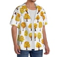 thumbnail image 4 of Wukai Qutumn Tree Men's Casual Short-Sleeve Button Down Shirt - Lightweight Summer Dress Shirt for Daily Wear-X-Large, 4 of 7
