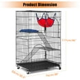 PawGiant 3 Tier Cat Cage, Pets Playpen Cat Kennel Ferret Crate Folding