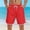 Red, variant on YLSDY Men's Summer Solid Drawstring Beach Shorts, Elastic Waist Comfort Fit, 5 Inch Lightweight Swim Trunks for Men Yellow S