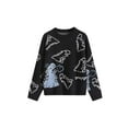thumbnail image 2 of ITFABS Tricots d'Automne pour Adultes, Imprimé Dinosaure Dessin Animé Col Rond Manches Longues, 2 of 6
