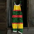 thumbnail image 2 of Dresfit Mardi Gras Overalls for Women Patchwork Sleeveless Romper 2026 Wide Leg Adjustable Strap Carnival Jumpsuit Petite Holiday Graphic Outfits Yellow 2XL, 2 of 4