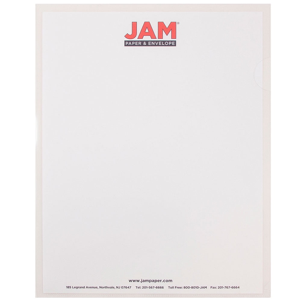 Clear Project Pockets JAM PAPER Plastic Sleeves 12 Page Protectors//Pack Letter Size 9 x 11 1//2