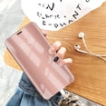 thumbnail image 4 of Case Compatible / Replacement For Samsung Galaxy S7 Case Mirror Cover Clear View Case Flip Protective Cover Cell Phone Case Cell Phone Case Cover Flip Metallic Woman Scarf With Pocket (Rose Gold), 4 of 4