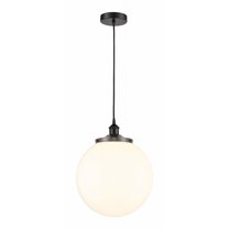 616-1PH-BK-G201-14 Innovations Lighting Beacon - 1 Light Cord Hung Mini Pendant In Modern Style-17.63 Inches Tall and 13.75 Inches Wide-Matte Black