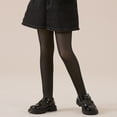 thumbnail image 2 of Dakiuu Girls Winter Warm Fleece Lined Tights Black Sheer Soft Thick Thermal Pants Leggings Stretchy Full Length Opaque Footed Pantyhose for Kids Aged 6-15 Years, 2 of 9