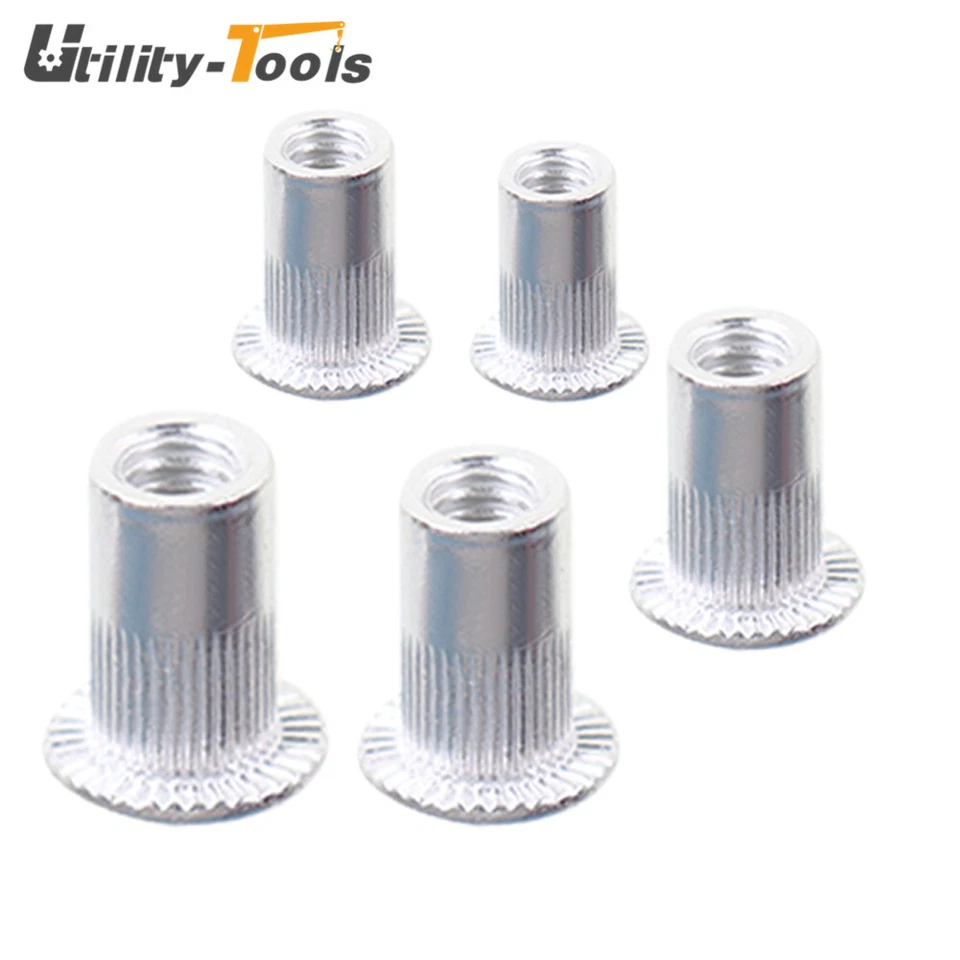CIRCLE- Pack 300 Aluminum Rivet Nut Rivnut Nutsert Kit 150 Metric + 150 Sae