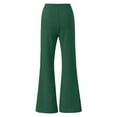thumbnail image 5 of Pantalones rectos de yoga para mujer: tiro medio, pierna ancha, cintura elástica, bolsillos laterales profundos, lavado a mano, poliéster-spandex, tallas XS-XL, para el trabajo/el fin de semana., 5 of 5