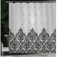 thumbnail image 3 of Ambesonne Vintage Shower Curtain, Medieval Victorian Pattern, 69"Wx70"L, Black White, 3 of 4
