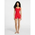 thumbnail image 5 of No Boundaries Cotton Stretch Ribbed Cozy Romper, Women’s XS-XXXL, 5 of 5