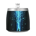 thumbnail image 7 of Yayeee Ashtray with Lid for Cigarette Smokeless Stainless Steel Home Ash Holder, Blue Tree, 7 of 7