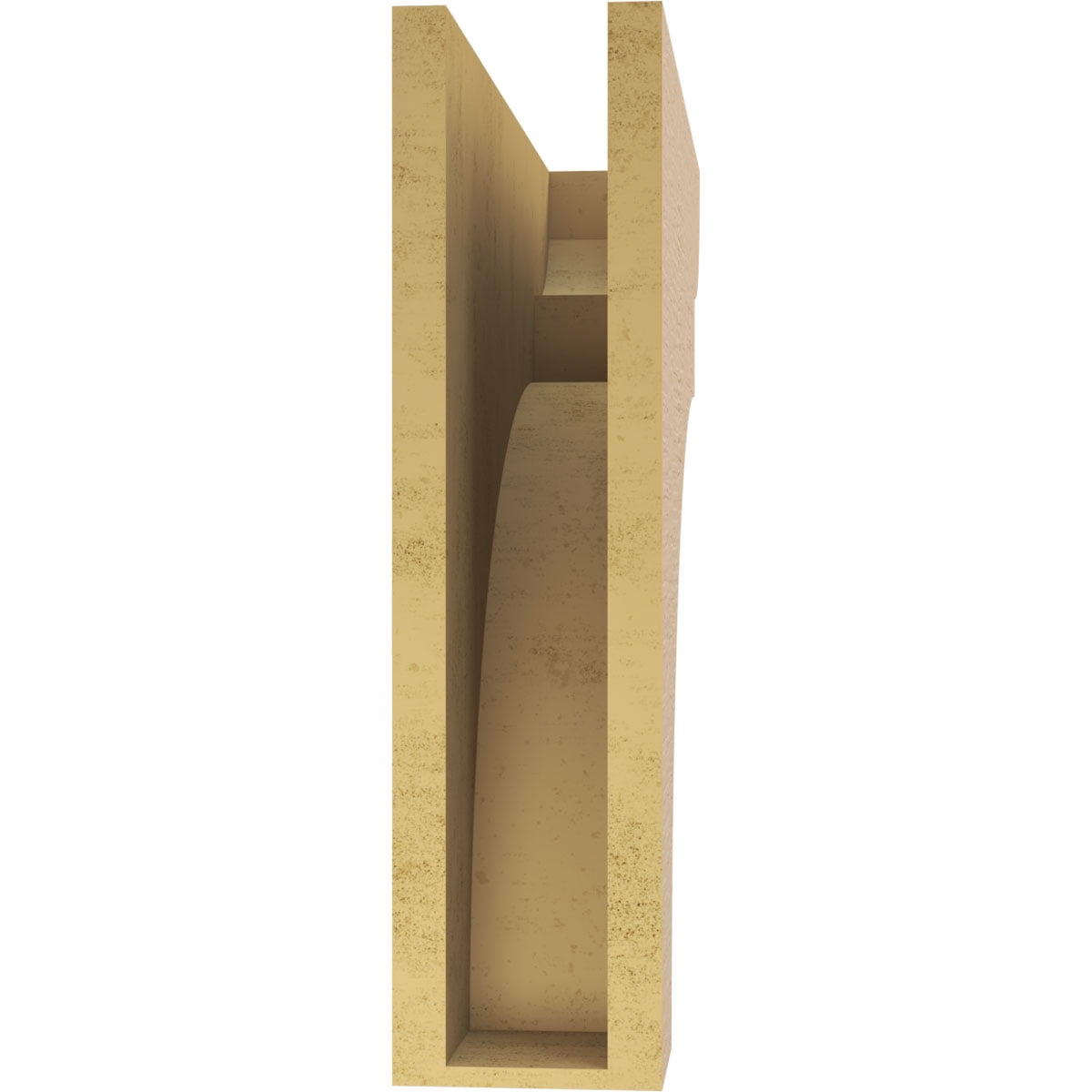 5"W x 20"D x 20"H Thin Yorktown Rough Cedar Woodgrain TimberThane Corbel, Primed Tan