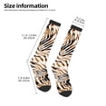 thumbnail image 2 of Goofa Watercolor Zebra Pattern Adult Stockings, Color-Block Knee High Socks, Comfortable and Breathable, Soft and Stretchable, Sports, and Decoration, 2 of 3