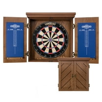 American Legend Charleston Bristle Dartboard Cabinet Set - Includes 18” dartboard and 6 steel tip darts