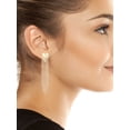 thumbnail image 2 of Madden NYC Women's Fashion Gold-Tone Puffy Heart Fringe Earrings, 2 of 4