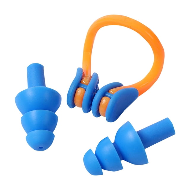 Clearance Silicone Nose Clip Ear Plug Box Anti-choking And Anti-noise Device Set Nose Plug Ear Plug Swimming Equipment