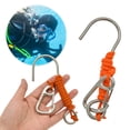 thumbnail image 5 of BLEEUS Scuba Diving Reef Hook With 120cm Spiral Coil Lanyard For Drift Diving Diving Equipment (Orange), 5 of 10