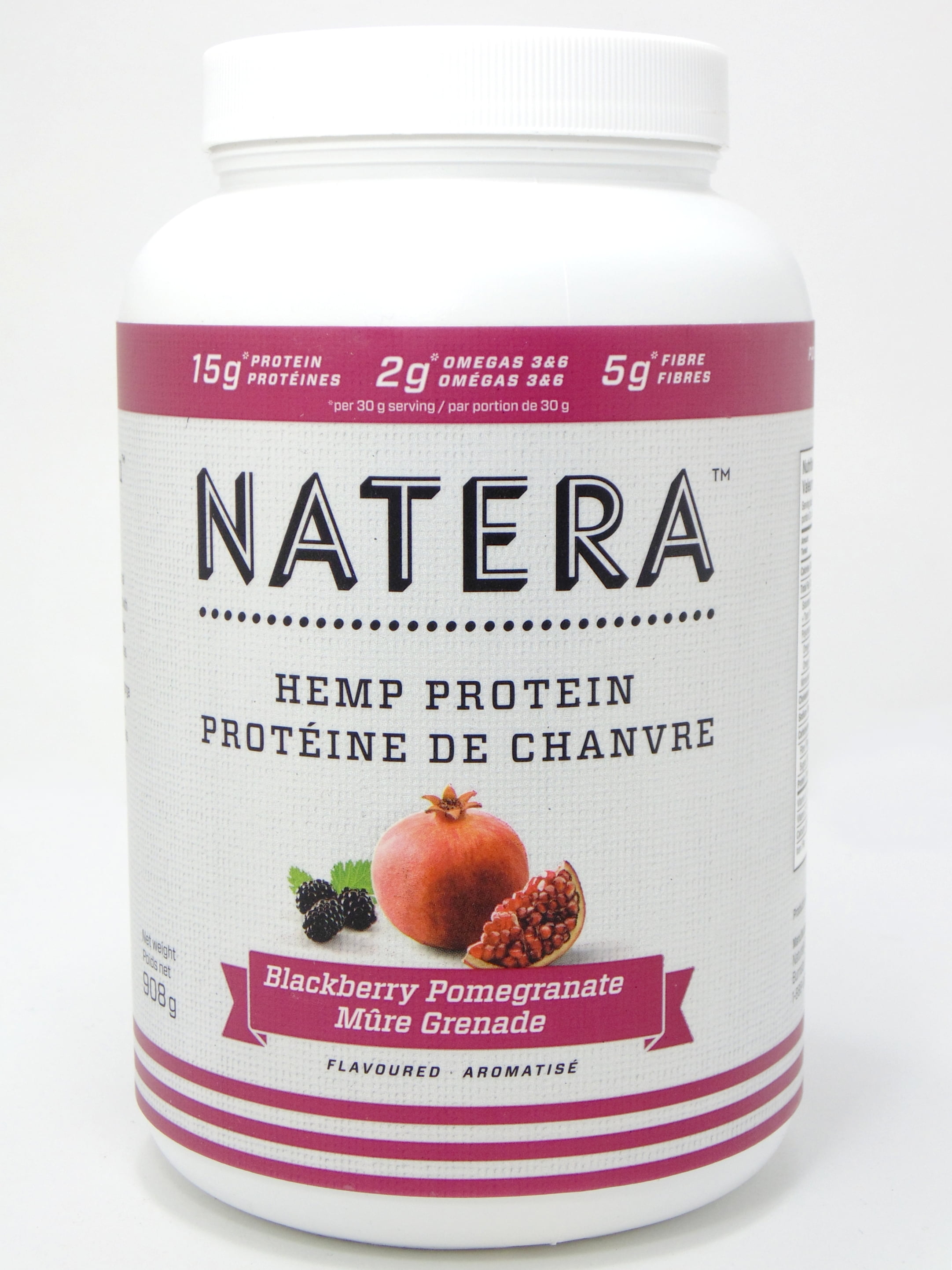 Hemp Protein Powder (2 lbs) Blackberry Pomegranate NATERA