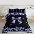 thumbnail image 2 of Castle Fairy Adults Female Men Old Fashion Leopard Print Bow Full Size Comforter Sets 3-Piece,Polka Dots Bedding Comforter Set,Dreamy Princess Bowtie Lightweight Bedding Sets,Super Cozy Room Decor, 2 of 8