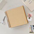 thumbnail image 4 of CSChome Photo Album Scrapbook Photo Album Scrapbook Kraft Flexible Coil Design DIY Memory Book for Family Wedding, 4 of 6