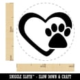 thumbnail image 2 of Heart with Paw Print Self-Inking Rubber Stamp Ink Stamper - Sky Blue Ink - Medium 1 Inch, 2 of 7