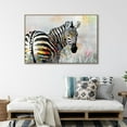 thumbnail image 5 of HFDF Zebra Artwork for Livg Room : Large Black and White Canvas Wall Art Wild Animal Portrait Picture Wildlife Patg 24x20inch Framed, 5 of 5