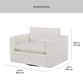 thumbnail image 3 of Better Homes and Gardens Weston Cloud Swivel Accent Chair, White, 3 of 10