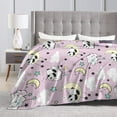 thumbnail image 5 of Panda Blanket,Flannel Warm Cozy Panda Blankets Comfortable Soft Throw Blanket, for Couch Bed or Travel,Birthday Gifts for Girls Kids Adult 60"X80"(Pink)\u2026, 5 of 6