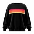 thumbnail image 5 of Tqcoqu Sweatshirt for Women with Rainbow Striped,Loose Fit Pullover Shirts Round Neck Long Sleeve Casual Tops Daily Wear, 5 of 5