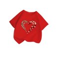 thumbnail image 4 of SGMVNU Graphic Tees for Girls Casual Loose Fit Short Sleeve Heart Prints Tshirts Summer Crewneck Tops Back to School Kids Clothes, Size 13-14 Years, Red, 4 of 4