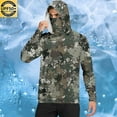 thumbnail image 2 of Men's UPF 50+ Fishing Hoodie with Mask – Camo Print Long Sleeve Sun Shirt, Lightweight Quick-Dry Rash Guard for Outdoor Camping & Hiking, 2 of 7