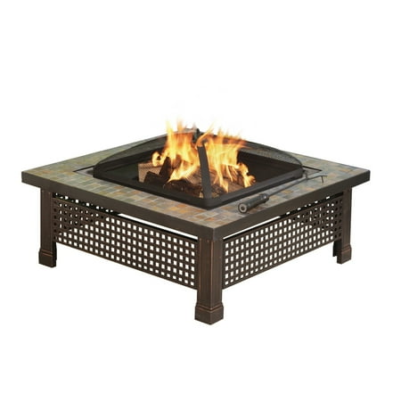 Pleasant Hearth Ofw104sc 34 Bradford Slate Fire Pit Walmart Com