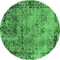 thumbnail image 1 of Ahgly Company Indoor Round Oriental Emerald Green Industrial Area Rugs, 5' Round, 1 of 4