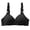 Black, variant on Striped Print Thin Women Bra Breathable Gathers Comfort No Steel Ring Underwear, B, Purple