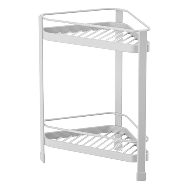 Estante de baño trípode de pie de doble nivel para encimera de baño en casa 395 cm × 345 cm × 20 cm
