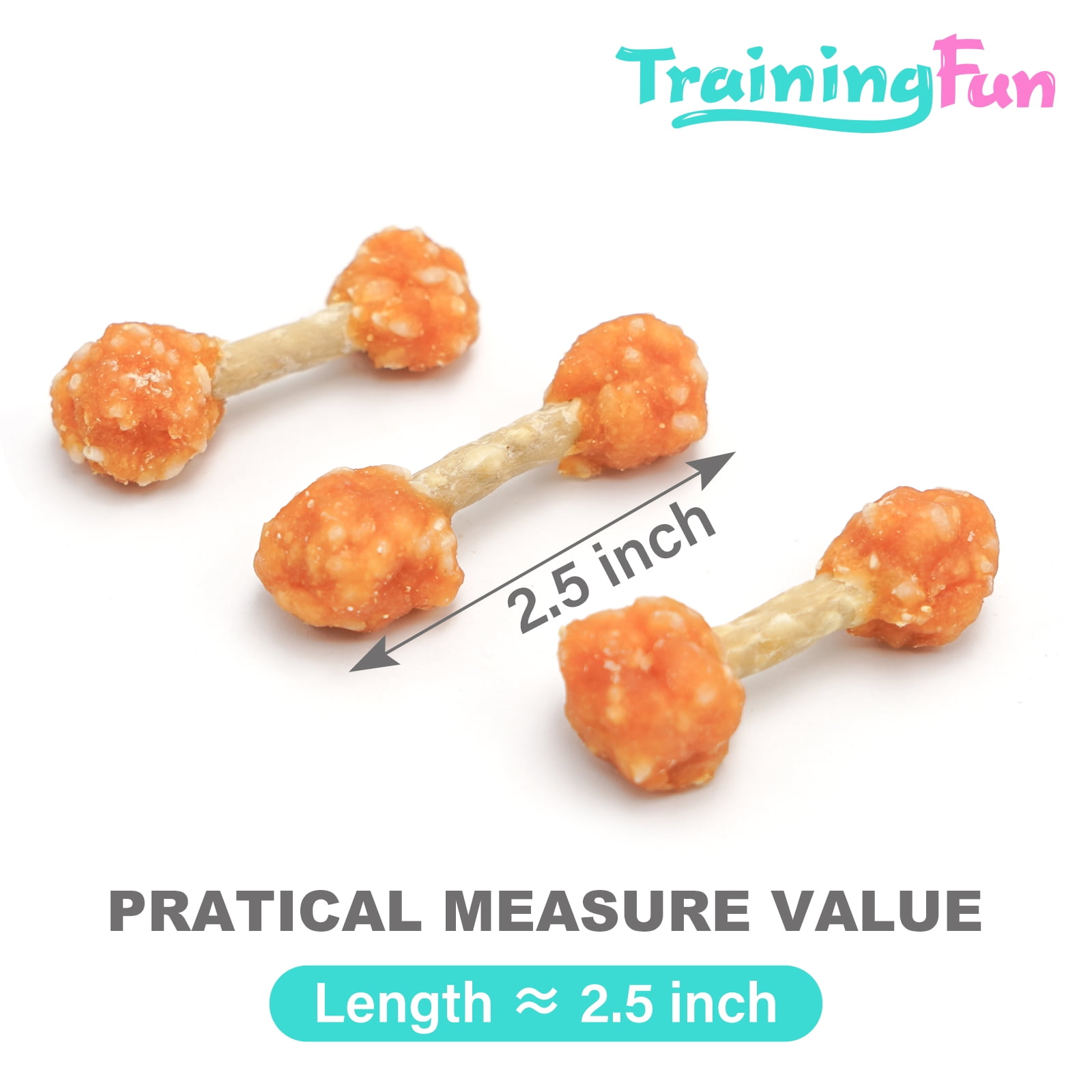 Trainingfun Edible Chicken Dumbbells with Rice for Small Dogs