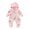 A01-Pink, variant on FYDUU Baby Girls Romper Jumpsuit Winter Fall Outfit Hooded Zip Up Playwear Toddler Soft Warm Casual Clothes Stylish Elegant 0-3 Months