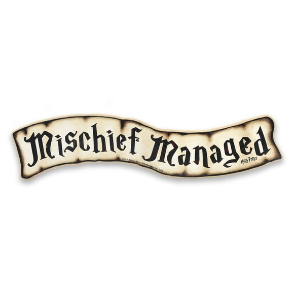 Open Road Brands Harry Potter Mischief Managed Rustic Wood Wall Decor - Vintage Mischief Managed Sign for Home Decorating