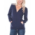 thumbnail image 2 of Kavio! Women Long Sleeve Zip Hoodie With Pouch White S, 2 of 2