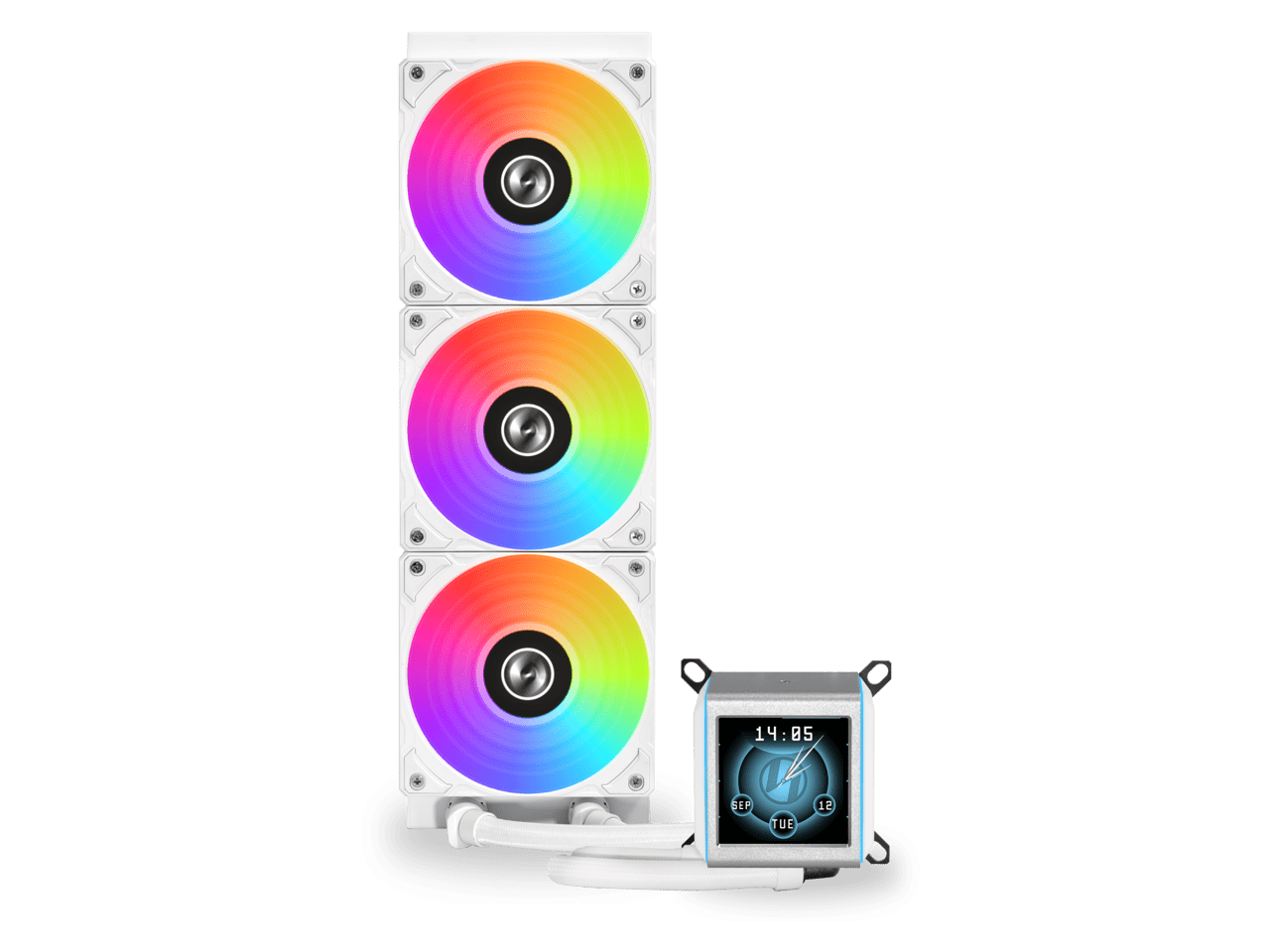 LIAN LI Galahad II LCD 360 White Liquid Cooler - GA2ALCD36W