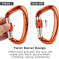 thumbnail image 3 of Karabiner, Kletterkarabiner, Karabinerhaken Aus Aluminium Schlsselanhnger 25 Kn-karabinerhaken Fr Hohe Beanspruchung Mit Schraubsicherung Zum Klettern, 3 of 5