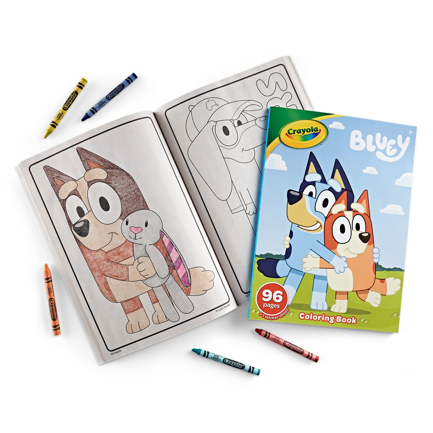 Crayola Coloring Book, 96 Pages, Bluey, Pack of 8