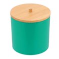 thumbnail image 5 of Green Cotton Pad and Q-Tip Holder Padang with Bamboo Top - Organize in Style, Bathroom Vanity Organizer, 5 of 7